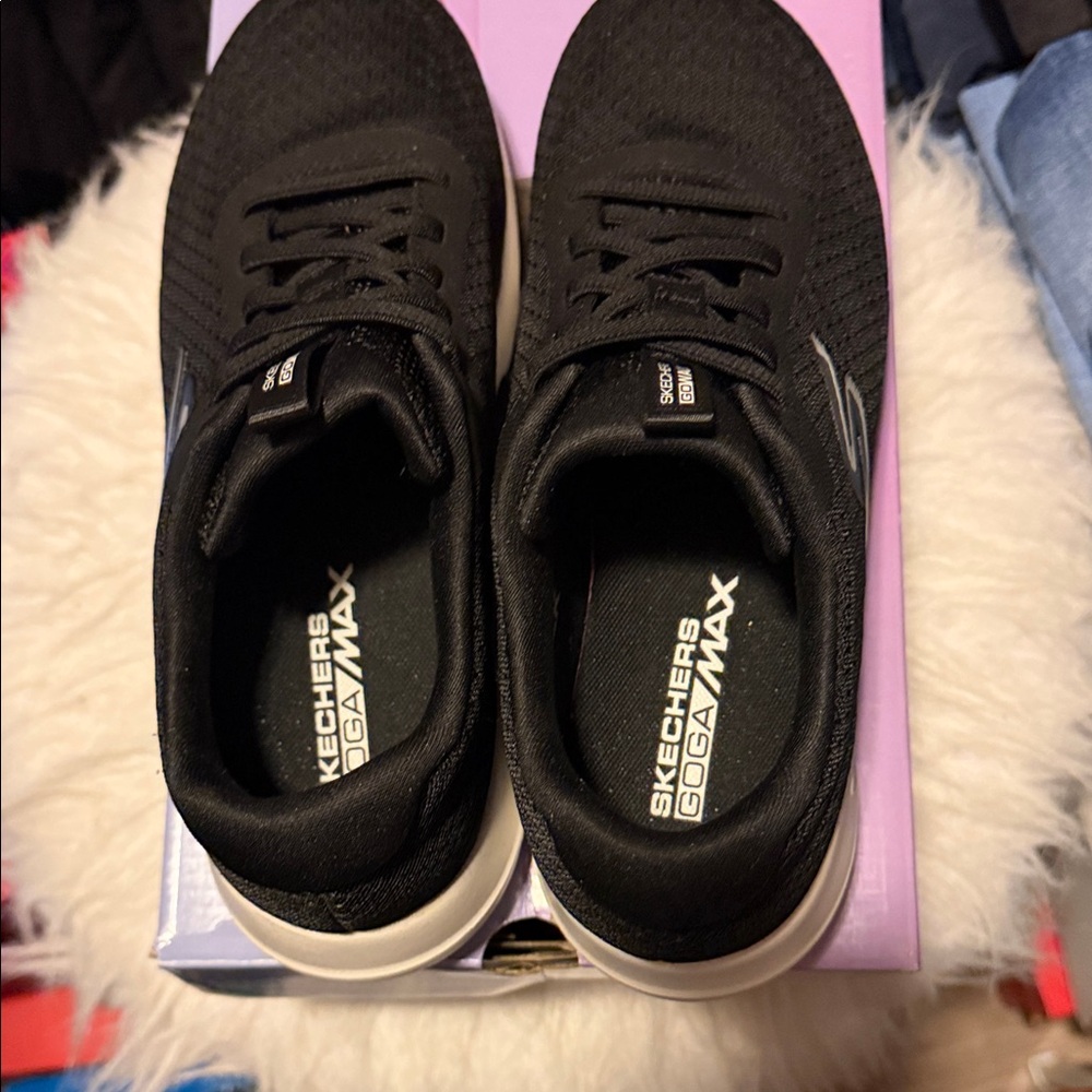 Skechers Black Goga Max Athletic Shoes